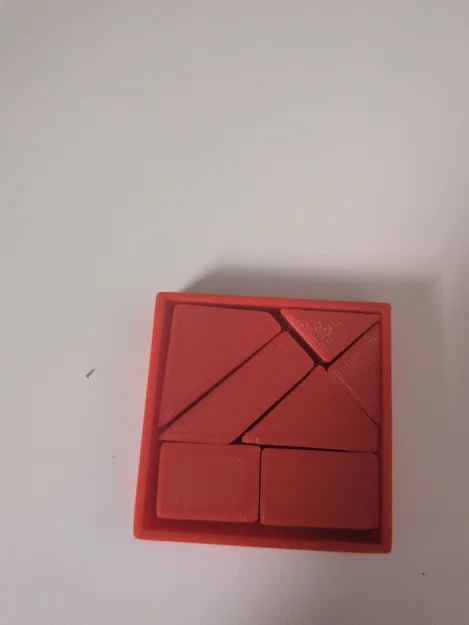 Bộ trò chơi trí tuệ Tangram kèm khay đựng - In 3D tại nhà - Image 4