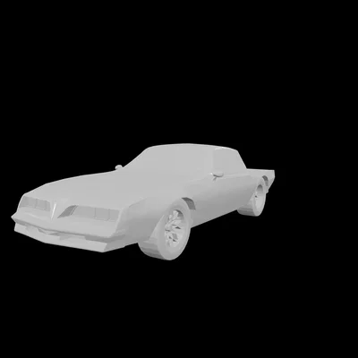 Mô hình 3D xe cổ 1977 Pontiac Firebird Truck đẹp mắt