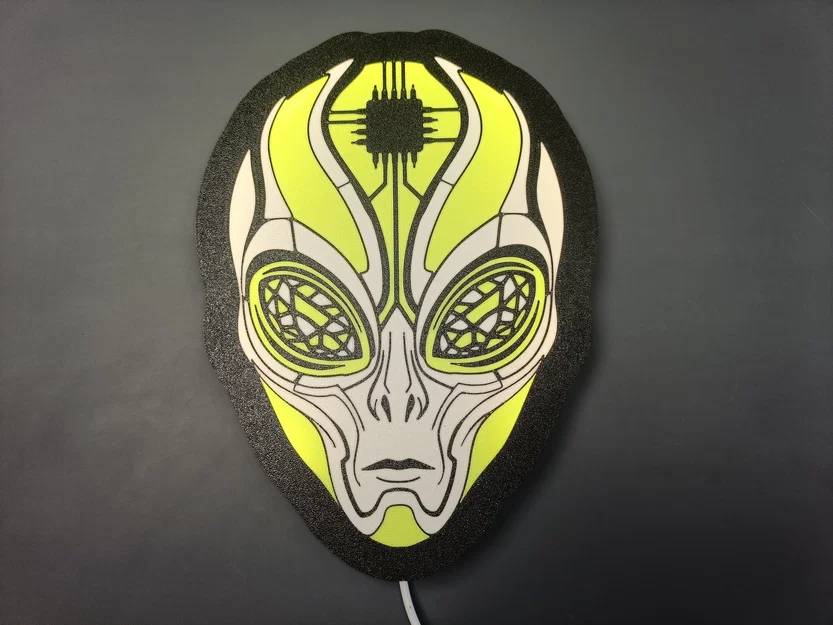 Đèn treo tường trang trí hình người ngoài hành tinh tích hợp khe bắt vít - Image 1