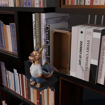 Cute Dragon Book Nook - Nhận ngay 300 mẫu 3D trên Patreon