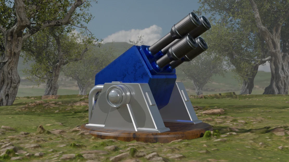 Mô hình Pháo phòng không (Anti-Air Emplacement) - Lấy cảm hứng từ Red Alert - Image 4