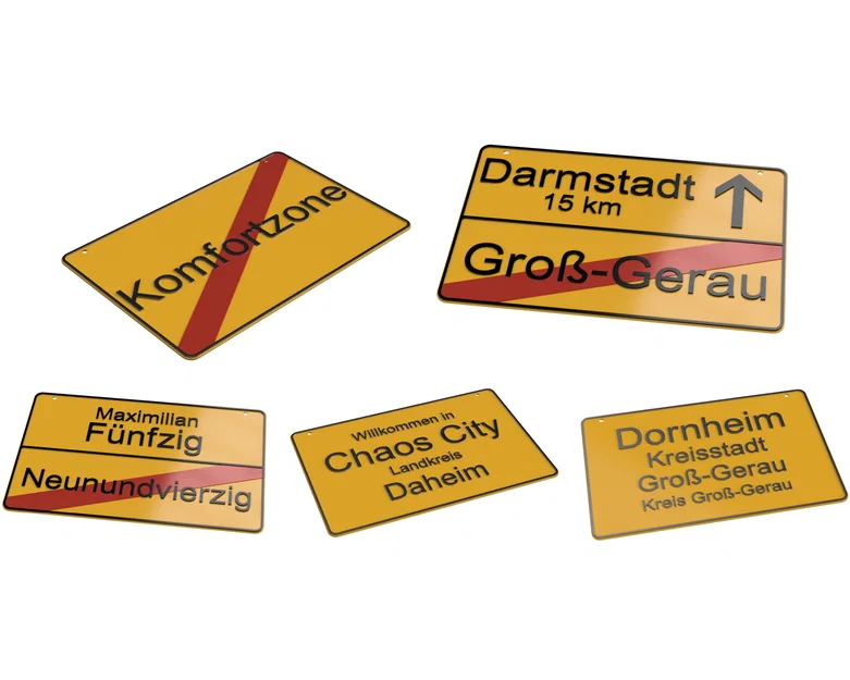 Biển báo địa danh Đức – V | Tùy chỉnh tham số (f3d) - Image 4