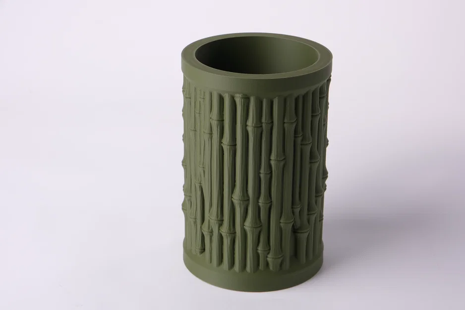 Ống Cắm Bút và Khay Đựng Đồ Để Bàn Họa Tiết Tre - Image 2