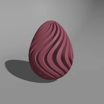 Mô hình trứng Phục sinh họa tiết xoắn ốc độc đáo (Easter egg)