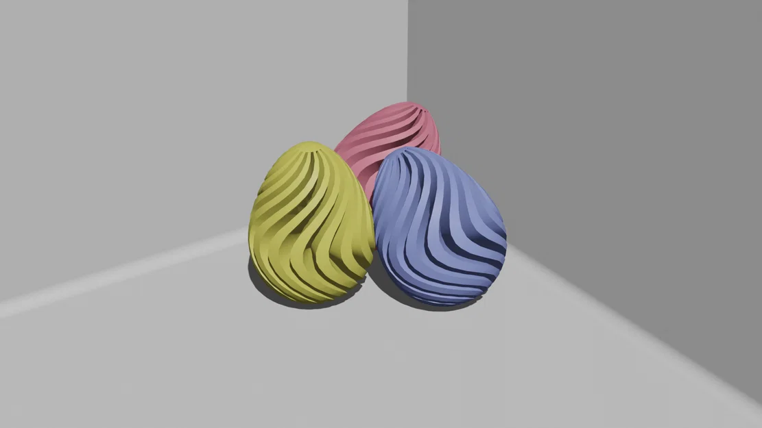 Mô hình trứng Phục sinh họa tiết xoắn ốc độc đáo (Easter egg) - Image 2