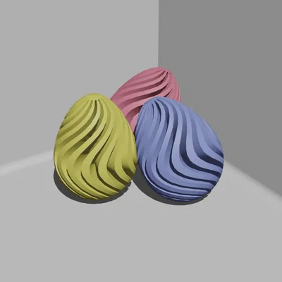 Mô hình trứng Phục sinh họa tiết xoắn ốc độc đáo (Easter egg)