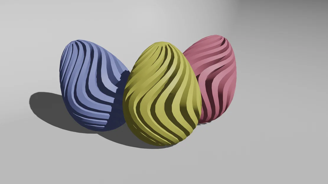 Mô hình trứng Phục sinh họa tiết xoắn ốc độc đáo (Easter egg) - Image 3