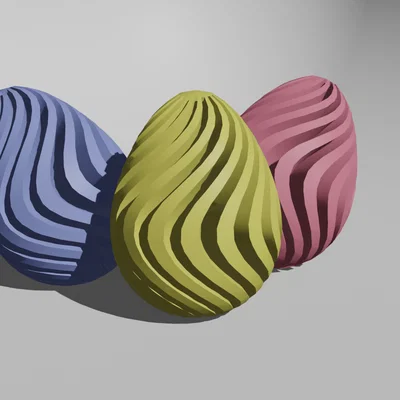 Mô hình trứng Phục sinh họa tiết xoắn ốc độc đáo (Easter egg)