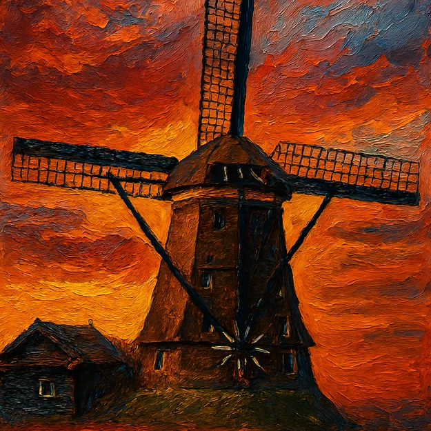 Mô hình cối xay gió WindMill: Đồ trang trí in 3D phong cách cổ điển - Image 1