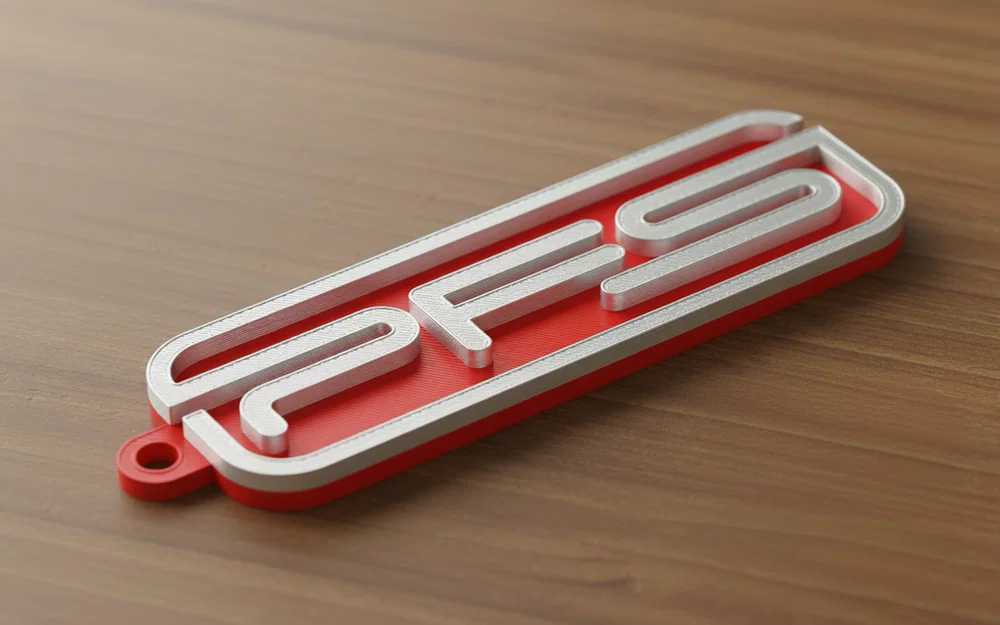 Mẫu móc khóa logo 3D thiết kế hiện đại và tinh tế - Image 1