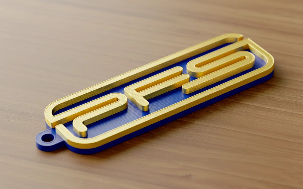 Mẫu móc khóa logo 3D thiết kế hiện đại và tinh tế - Image 2