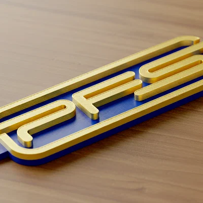 Mẫu móc khóa logo 3D thiết kế hiện đại và tinh tế