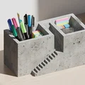 Khay đựng bút văn phòng phong cách kiến trúc độc đáo in 3D - Thumbnail 1