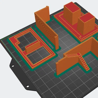 Khay đựng bút văn phòng phong cách kiến trúc độc đáo in 3D