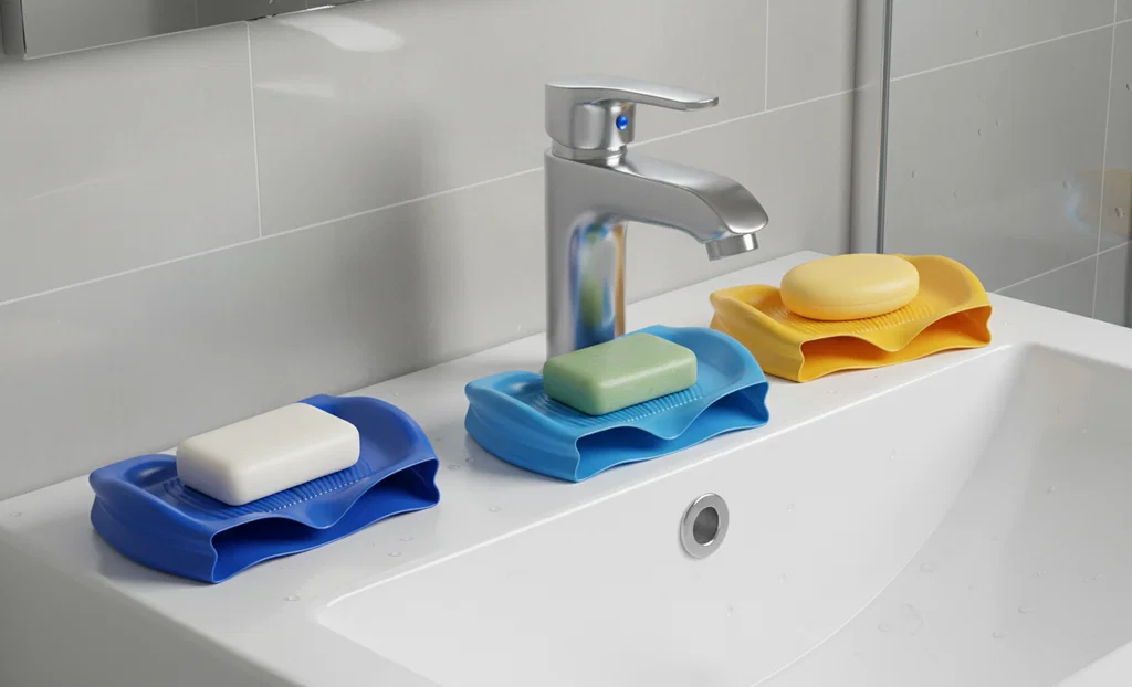 Khay Đựng Xà Phòng In 3D Thông Minh Chống Đọng Nước - Image 1