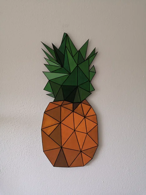 Tranh treo tường nghệ thuật hình quả thơm (Low Poly Pineapple) - Image 1