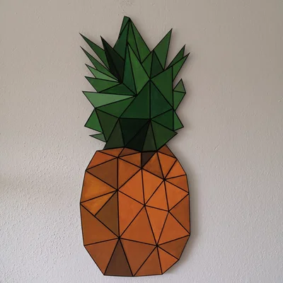 Tranh treo tường nghệ thuật hình quả thơm (Low Poly Pineapple)