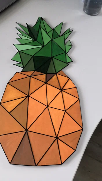 Tranh treo tường nghệ thuật hình quả thơm (Low Poly Pineapple) - Image 2