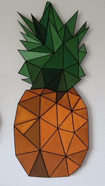 Tranh treo tường nghệ thuật hình quả thơm (Low Poly Pineapple) - Image 3