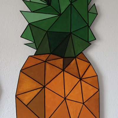 Tranh treo tường nghệ thuật hình quả thơm (Low Poly Pineapple)