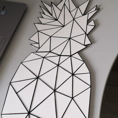 Tranh treo tường nghệ thuật hình quả thơm (Low Poly Pineapple)