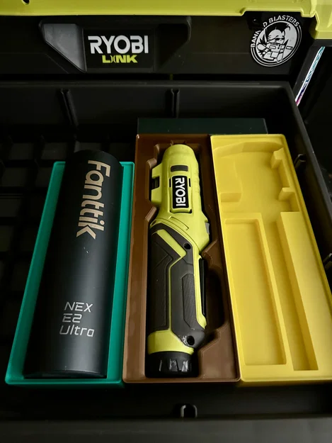 Khay đựng máy vặn vít Ryobi USB Lithium chuẩn Gridfinity - Image 1