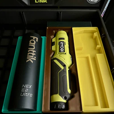 Khay đựng máy vặn vít Ryobi USB Lithium chuẩn Gridfinity