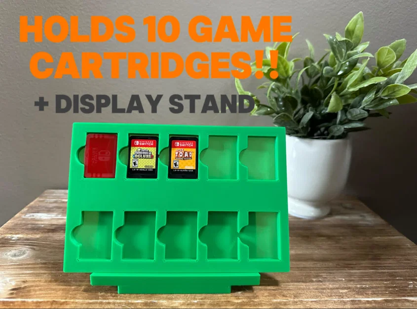 Đế cắm thẻ game Nintendo Switch (10 khe) kiêm giá trưng bày | In ấn dễ dàng - Image 1