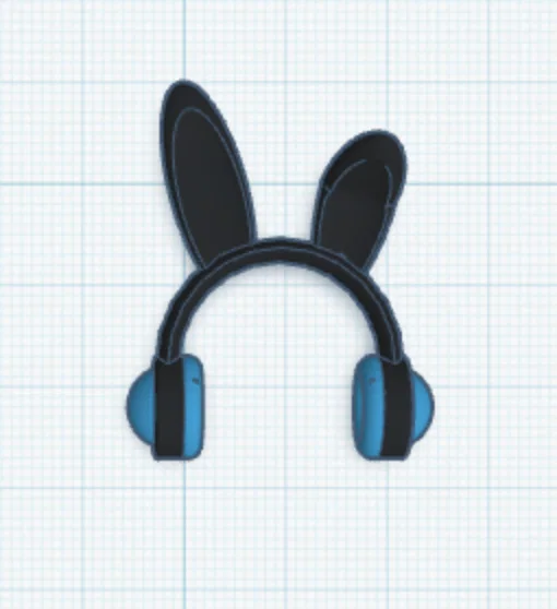 Mô hình tai nghe tai thỏ (Rabbit Ear Headphones) cho mô hình mini - Image 1