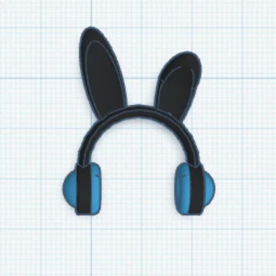 Mô hình tai nghe tai thỏ (Rabbit Ear Headphones) cho mô hình mini
