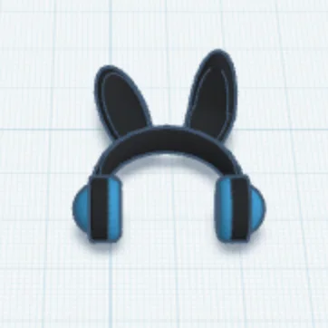 Mô hình tai nghe tai thỏ (Rabbit Ear Headphones) cho mô hình mini