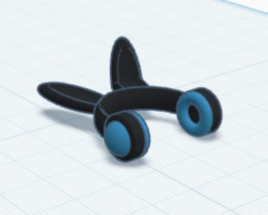 Mô hình tai nghe tai thỏ (Rabbit Ear Headphones) cho mô hình mini - Image 3