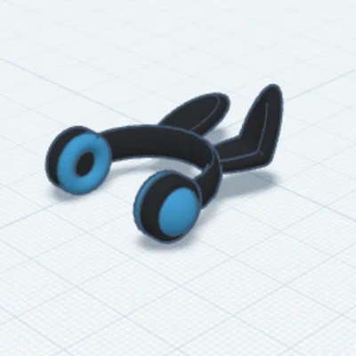 Mô hình tai nghe tai thỏ (Rabbit Ear Headphones) cho mô hình mini