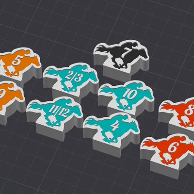 Mô hình ngựa lớn thay thế cho board game Ready Set Bet