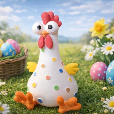 Mô hình chú gà Easter (Easter Chicken) đáng yêu trang trí lễ Phục sinh