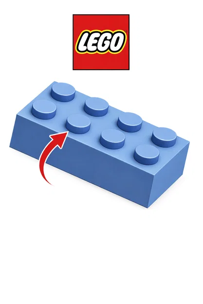 Mô hình gạch LEGO 2x4 chuẩn kỹ thuật (File STL in 3D) - Image 3