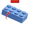 Mô hình gạch LEGO 2x4 chuẩn kỹ thuật (File STL in 3D) - Thumbnail 3