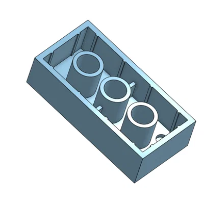 Mô hình gạch LEGO 2x4 chuẩn kỹ thuật (File STL in 3D)