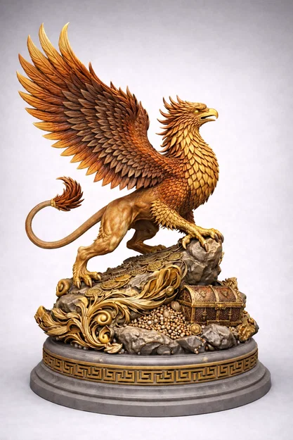 Mô hình 3D Griffin Người Bảo Vệ Kho Báu (Treasure Guardian Griffin) - Image 1