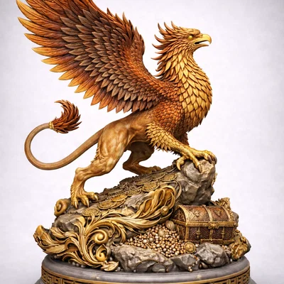 Mô hình 3D Griffin Người Bảo Vệ Kho Báu (Treasure Guardian Griffin)