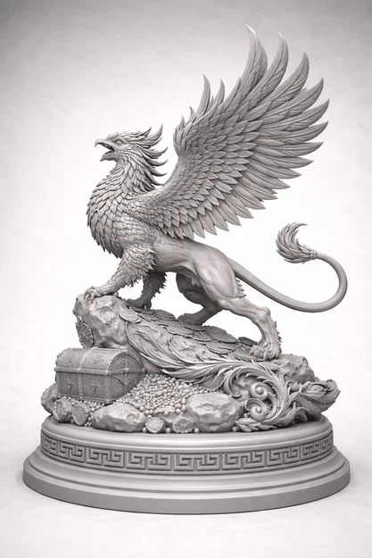 Mô hình 3D Griffin Người Bảo Vệ Kho Báu (Treasure Guardian Griffin) - Image 2