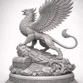 Mô hình 3D Griffin Người Bảo Vệ Kho Báu (Treasure Guardian Griffin) - Thumbnail 2