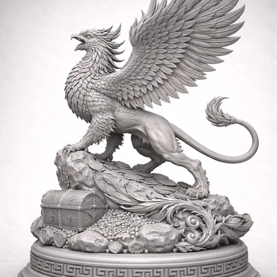 Mô hình 3D Griffin Người Bảo Vệ Kho Báu (Treasure Guardian Griffin)