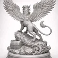 Mô hình 3D Griffin Người Bảo Vệ Kho Báu (Treasure Guardian Griffin) - Thumbnail 3