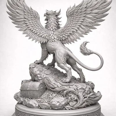 Mô hình 3D Griffin Người Bảo Vệ Kho Báu (Treasure Guardian Griffin)