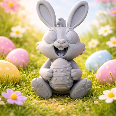 Mô hình chú thỏ Phục sinh 3D đáng yêu cho trang trí lễ hội