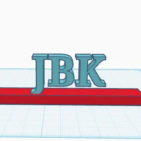 Mô hình Logo JBK in 3D - Thiết kế trang trí để bàn hiện đại