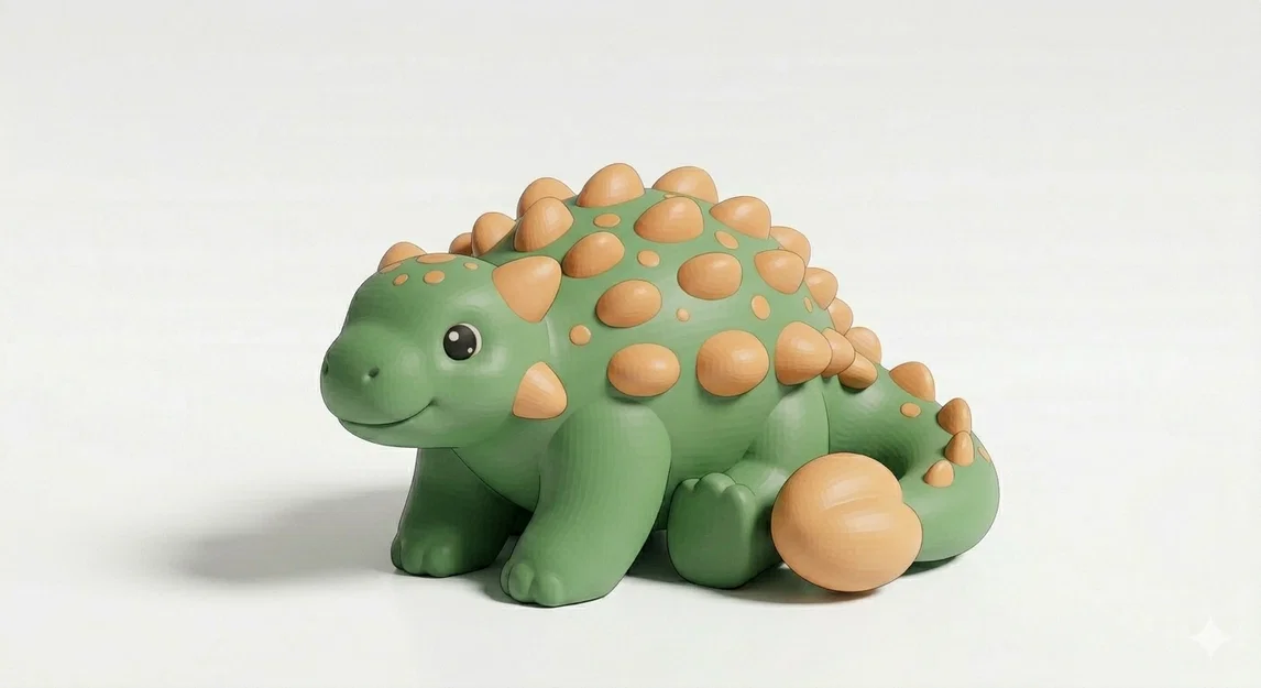 Mô hình chú khủng long Ankylosaurus siêu đáng yêu bằng in 3D - Image 1