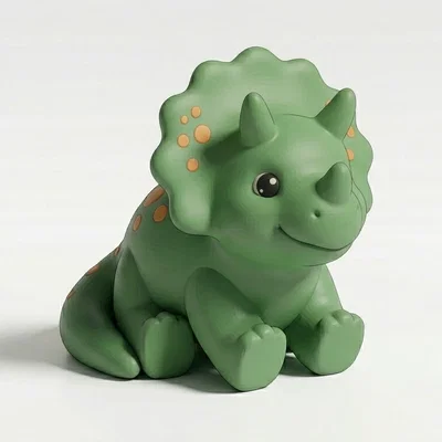 Mô hình 3D Triceratops dễ thương - Mẫu STL đẹp cho người mới bắt đầu