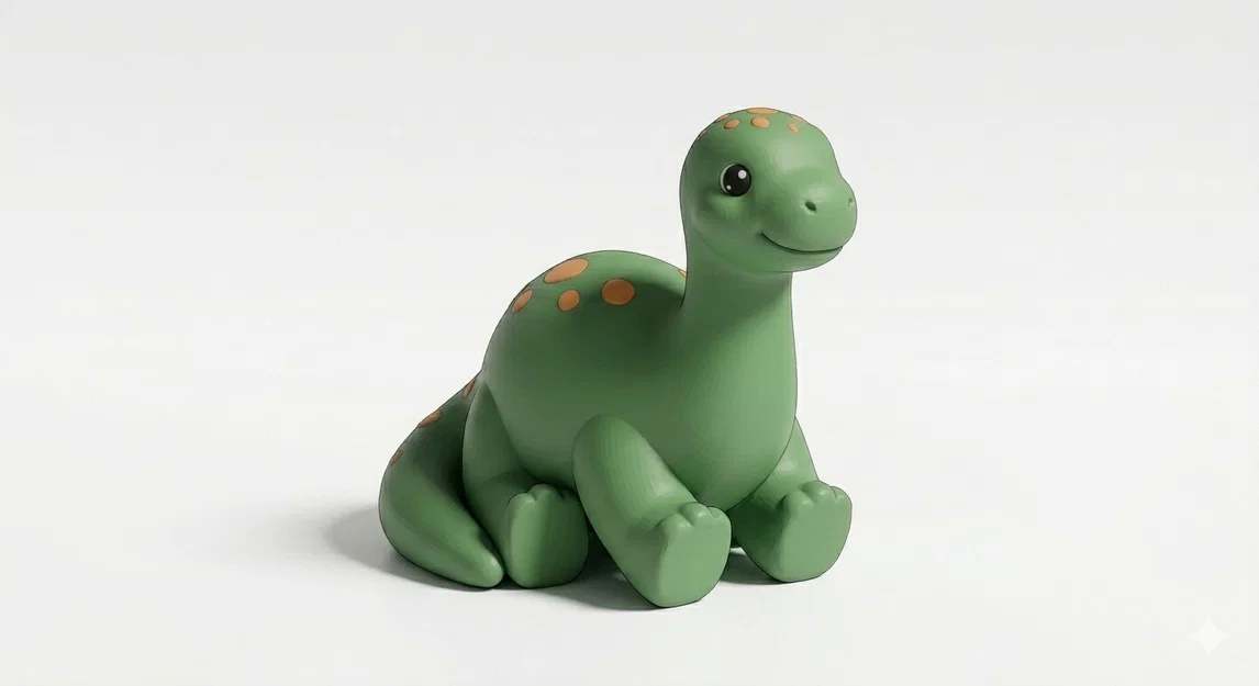 Mô hình 3D chú khủng long Brontosaurus đáng yêu cho bàn làm việc - Image 1